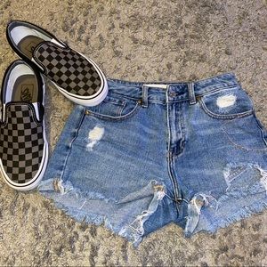 PACSUN Ripped Jean Shorts